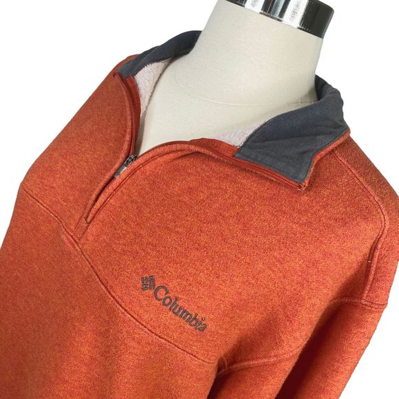 Columbia Burnt Orange Fleece Pullover - Size Medium - Picture 3 of 6